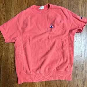 Women’s VTG 90’s Champion Reverse Weave Pull Over Sweatshirt Salmon
